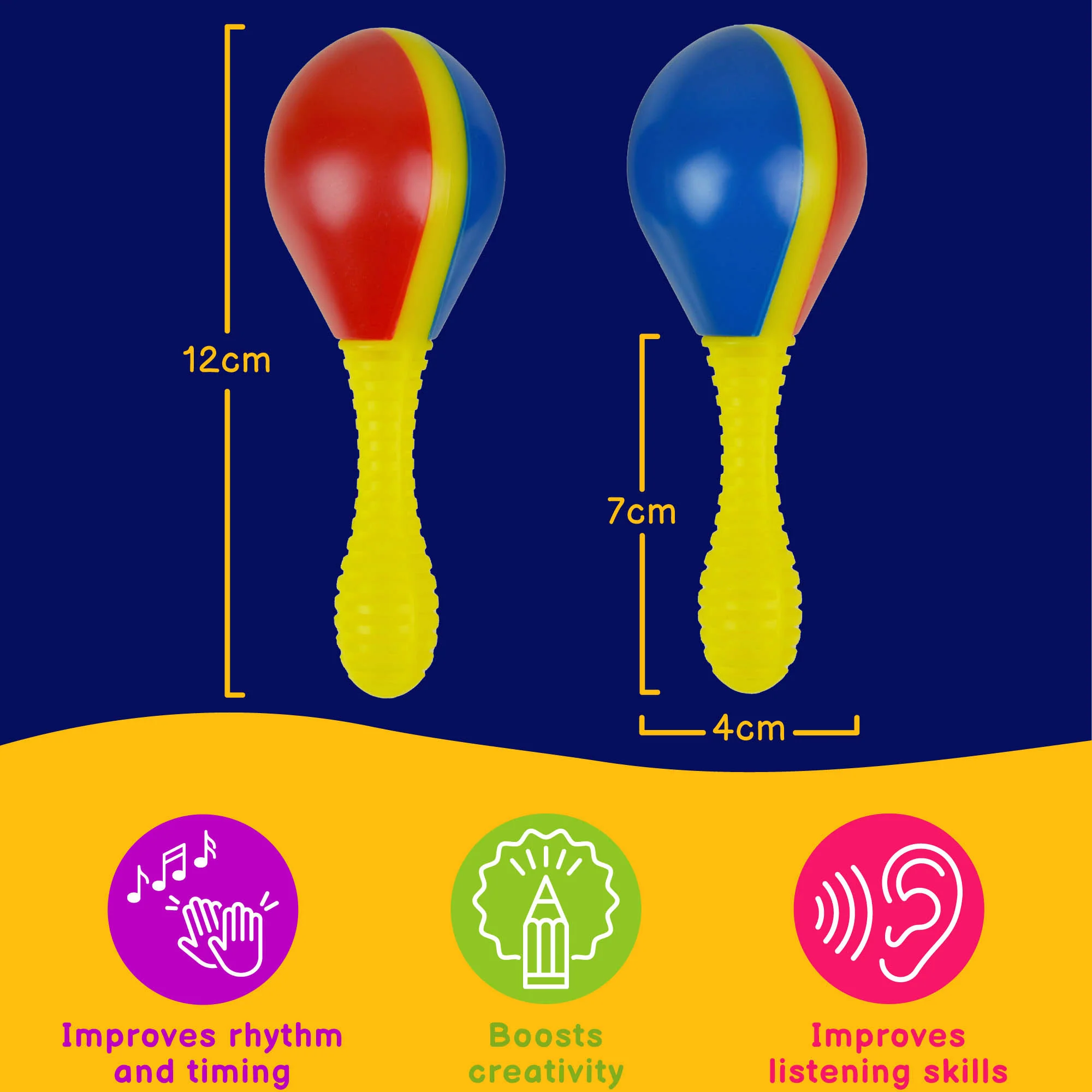 A-Star Small Hands Plastic Maracas - Pair - Image 2