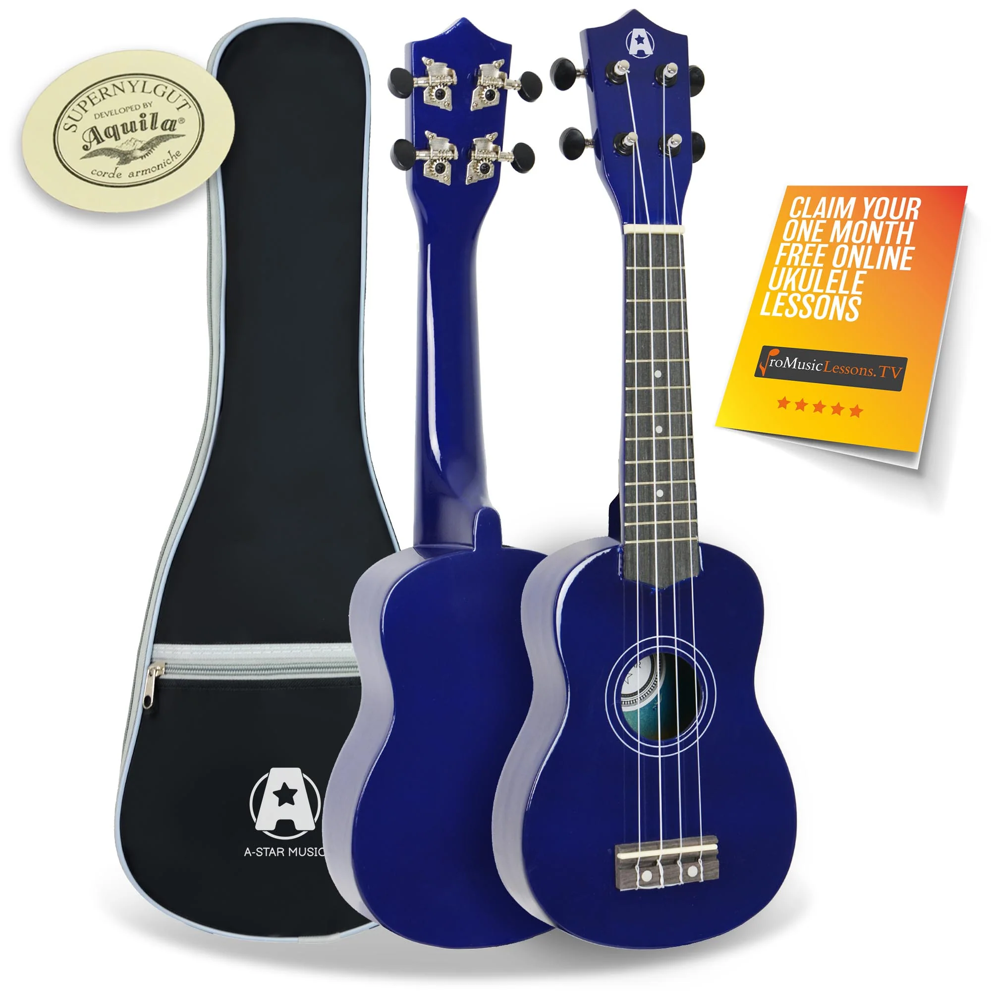 A-Star Soprano Ukulele With Aquila Strings and Bag - Image 3