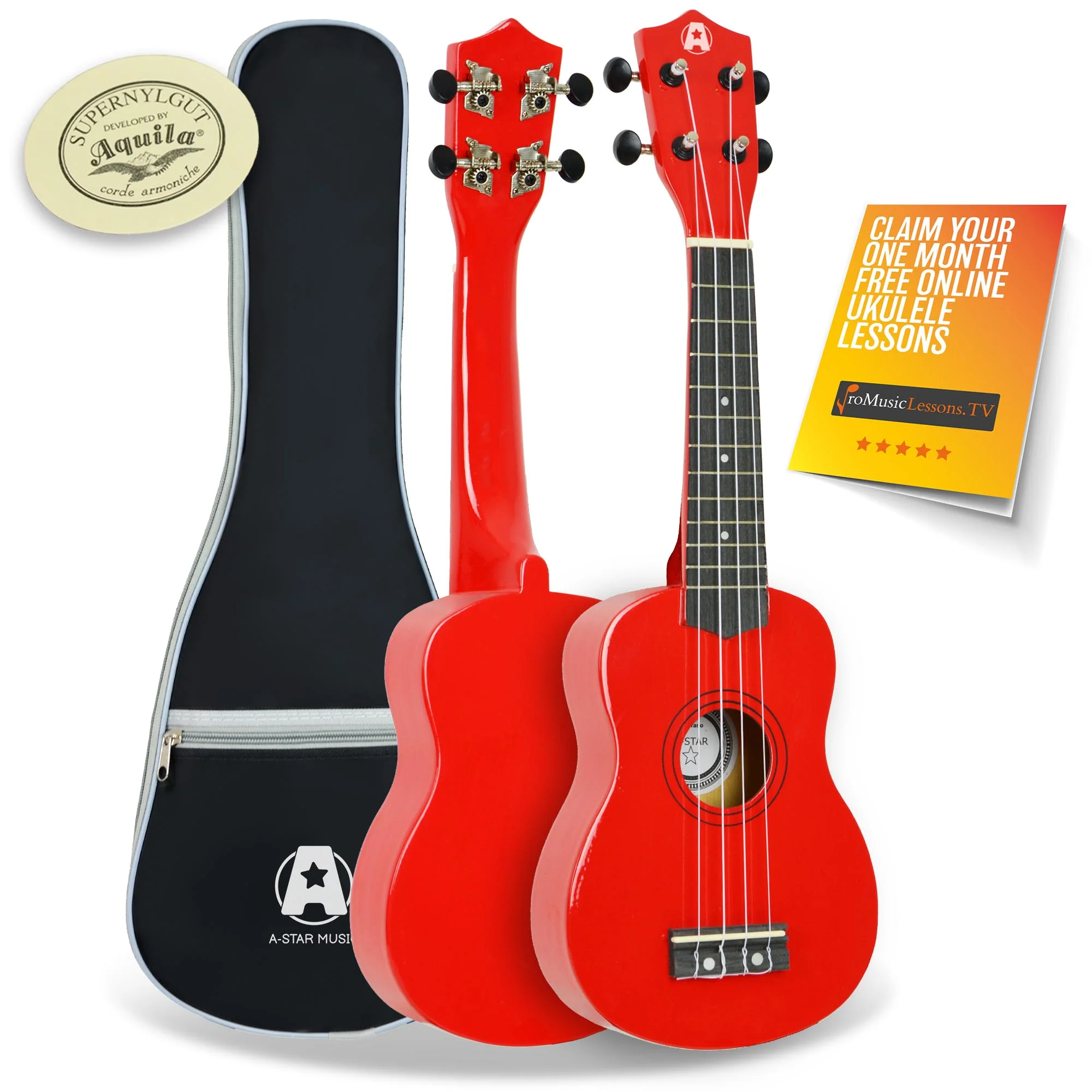 A-Star Soprano Ukulele With Aquila Strings and Bag - Image 5