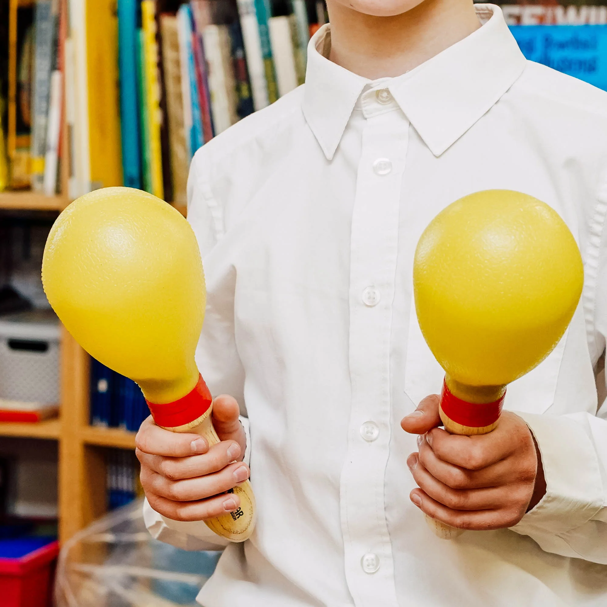 A-Star Wood Handled Plastic Maracas Pair - Image 5