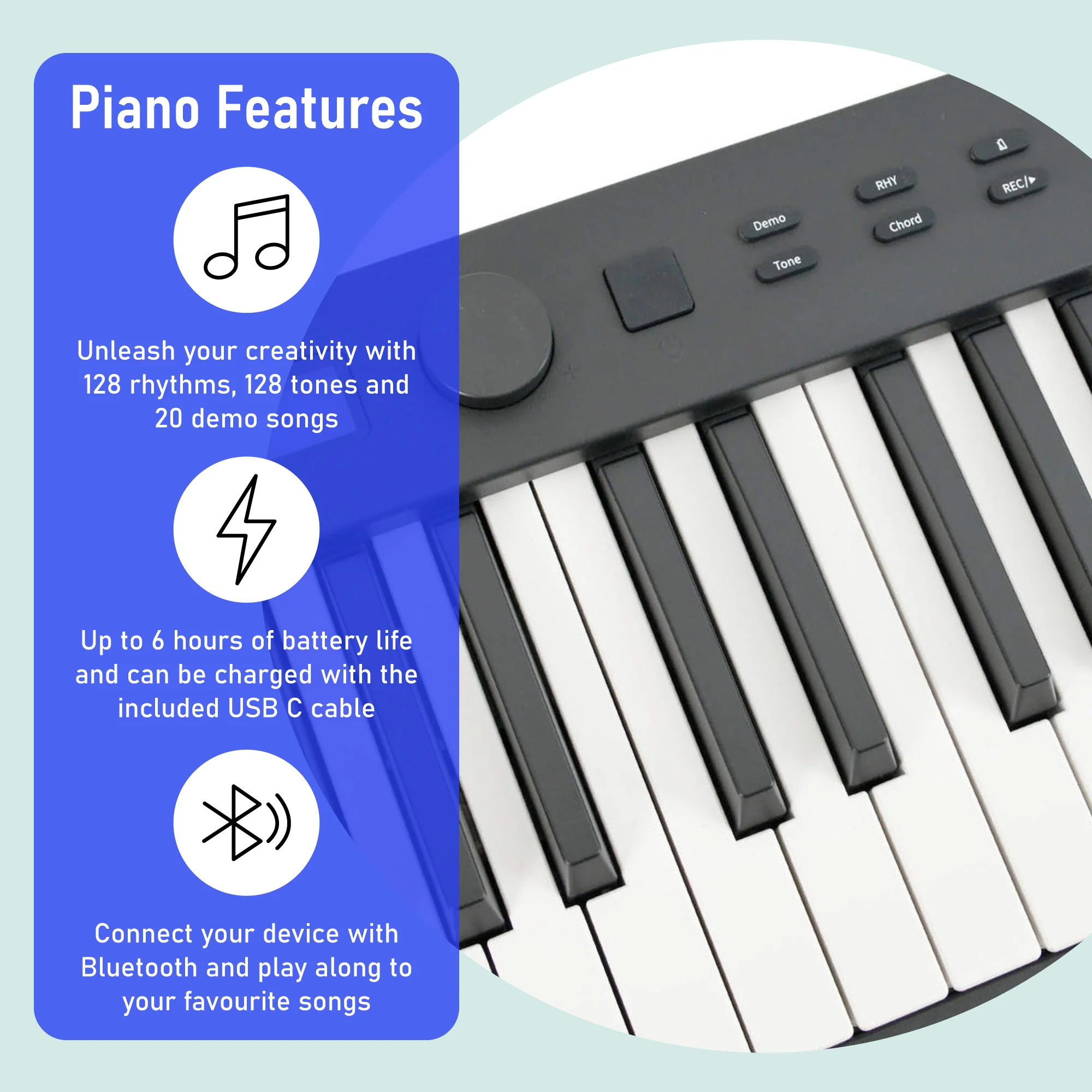 Axus AXF12 88 Note Folding Digital Piano - Image 3