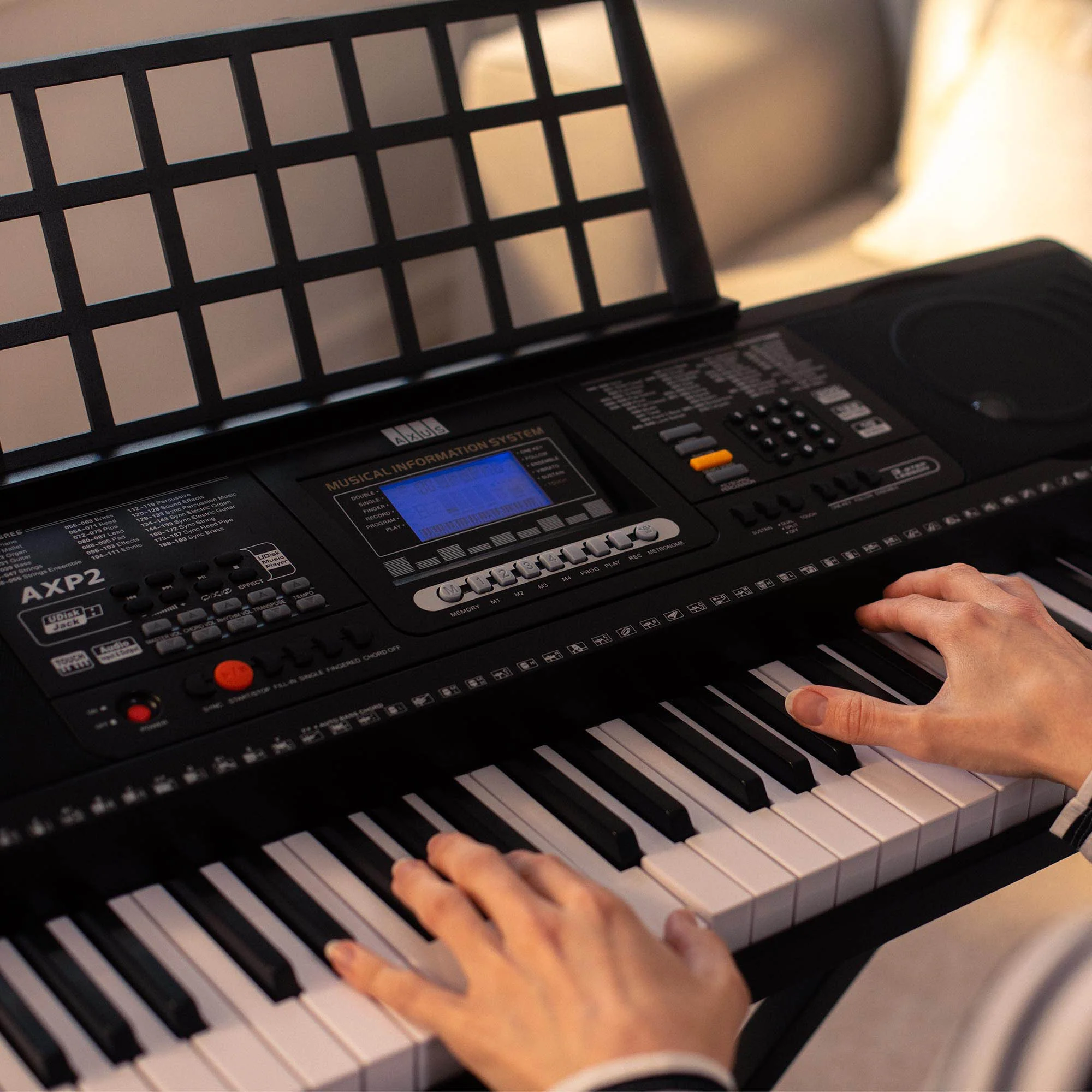 Axus AXP2 61 Note Touch Sensitive Electronic Keyboard - Image 5