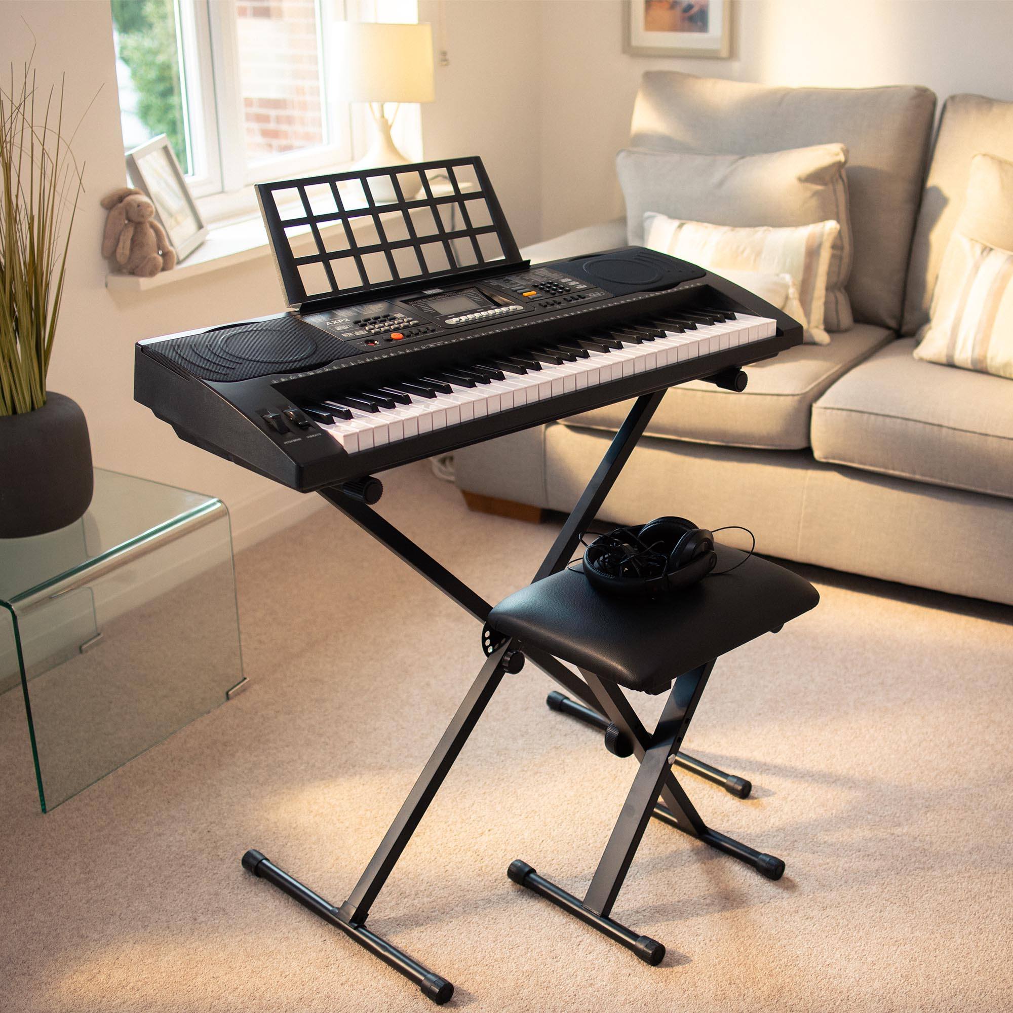 Axus AXP2 61 Note Touch Sensitive Electronic Keyboard Package - Image 5