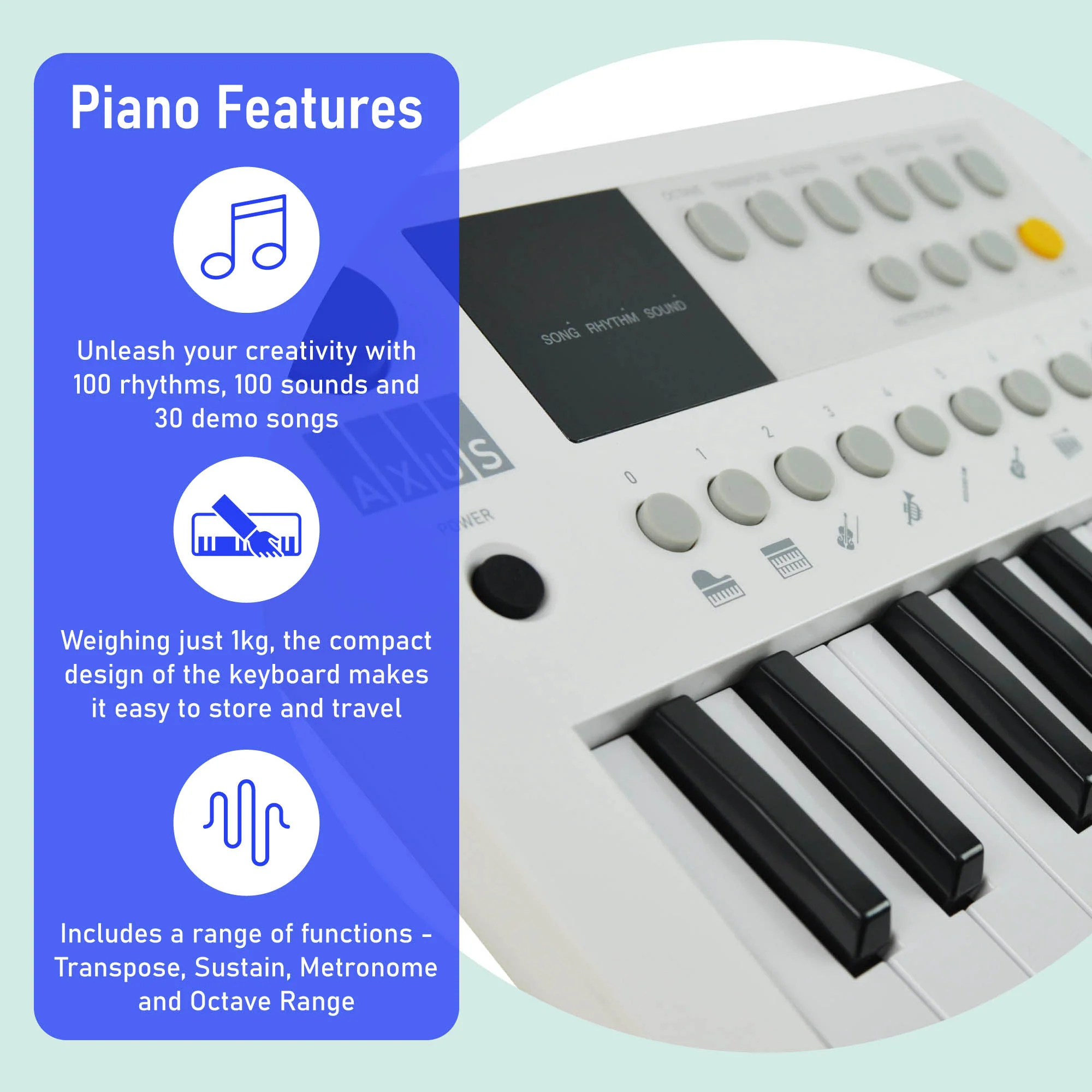 Axus Mini Keyboard 37 Key Keyboard - Image 15