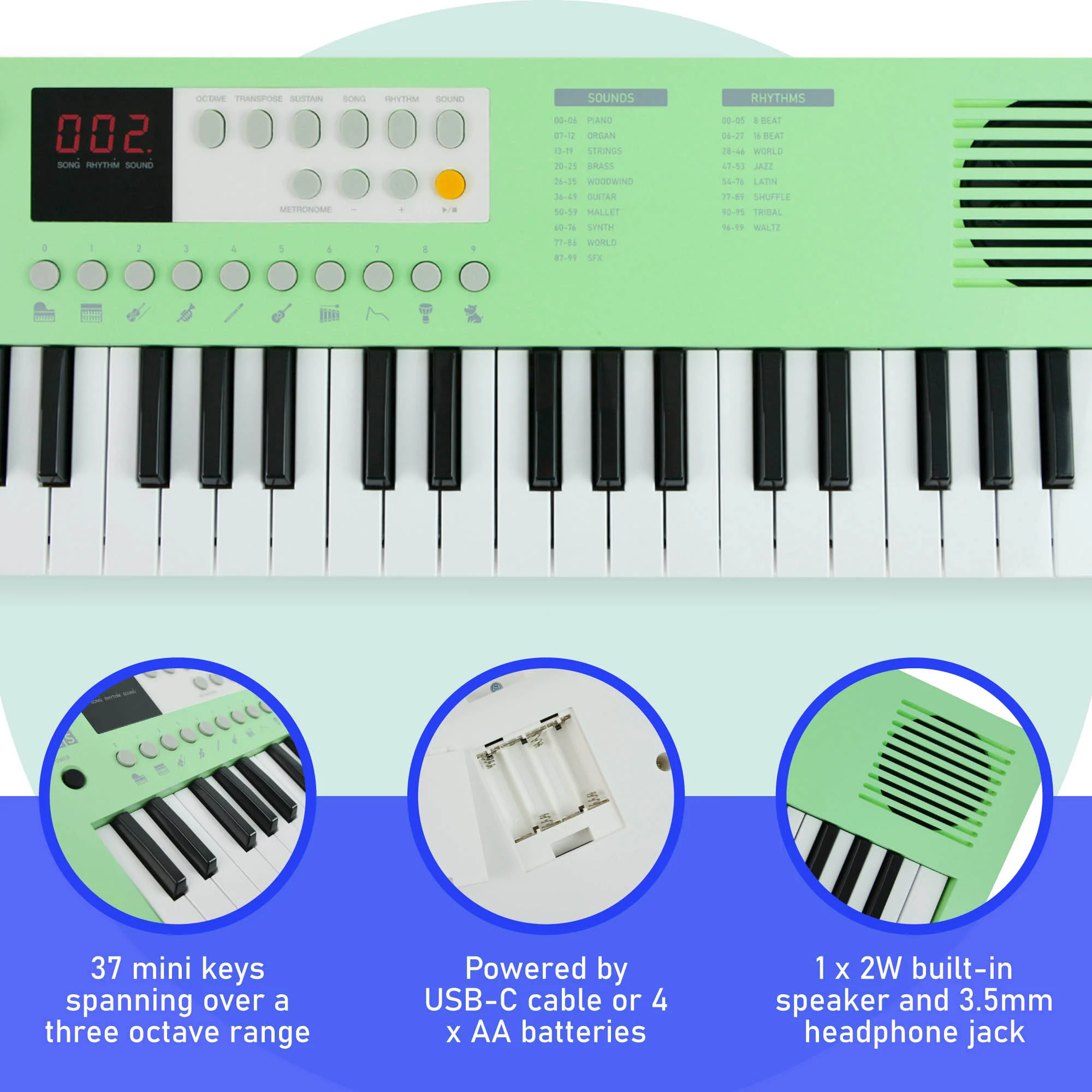 Axus Mini Keyboard 37 Key Keyboard - Image 20