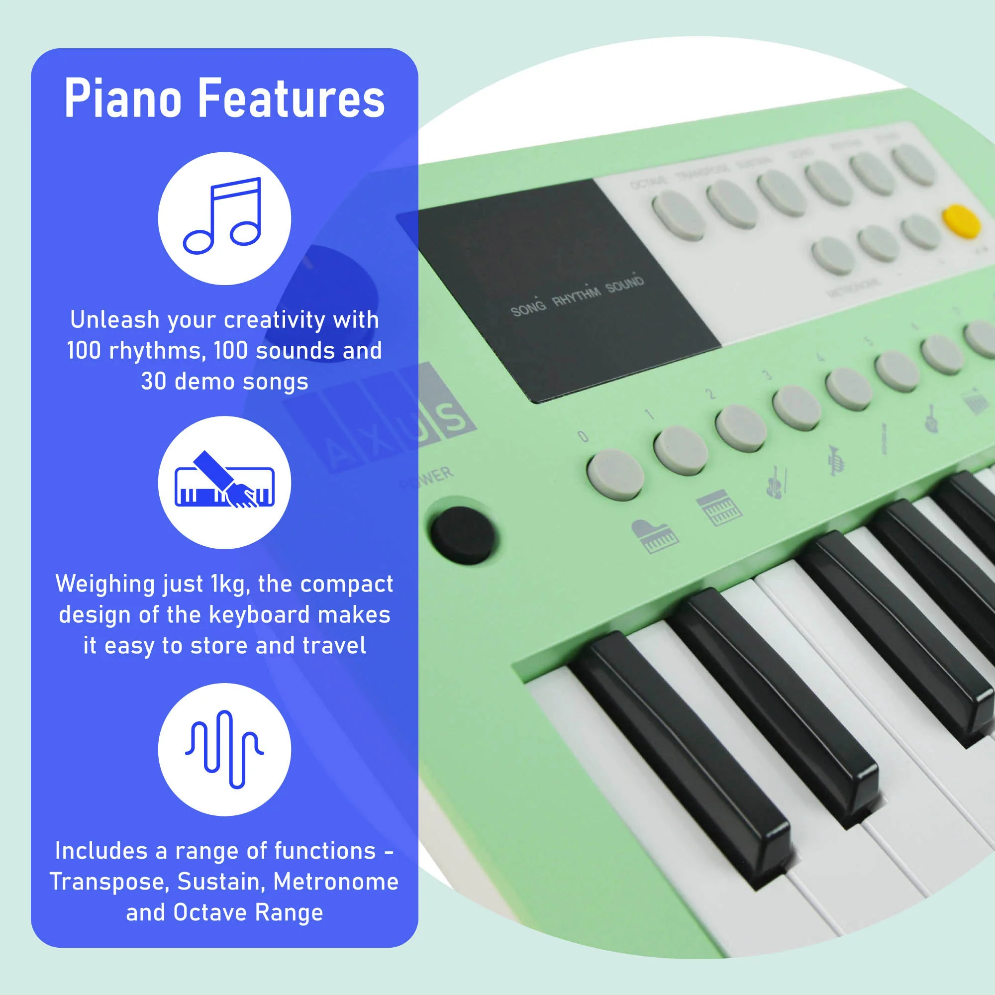 Axus Mini Keyboard 37 Key Keyboard - Image 21