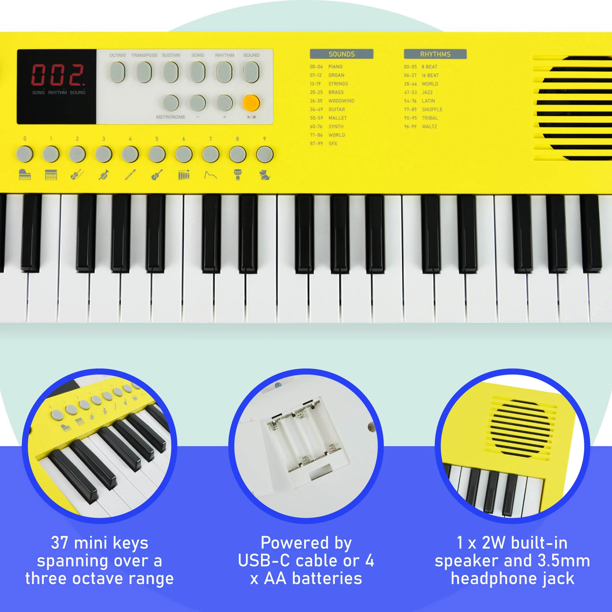 Axus Mini Keyboard 37 Key Keyboard - Image 26