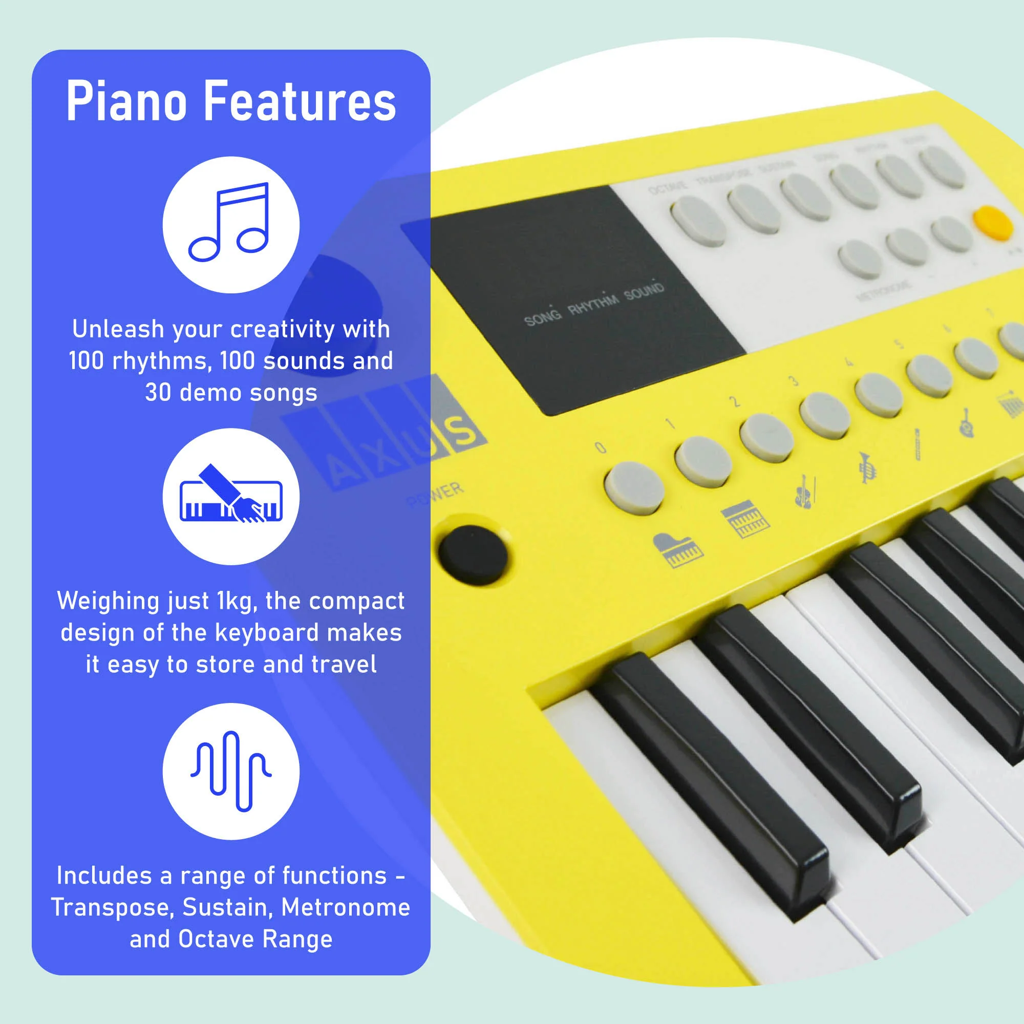Axus Mini Keyboard 37 Key Keyboard - Image 27