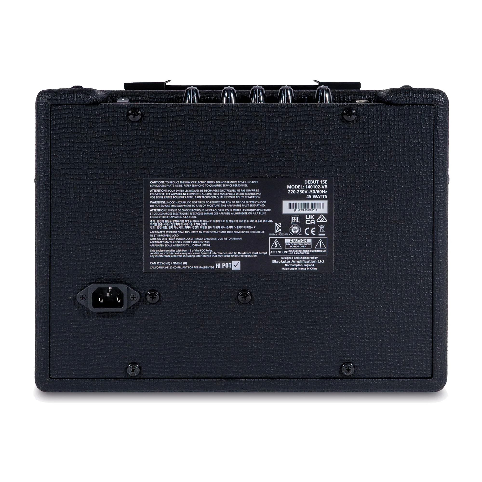 Blackstar Debut 15E Combo Guitar Amplifier Black - Image 4