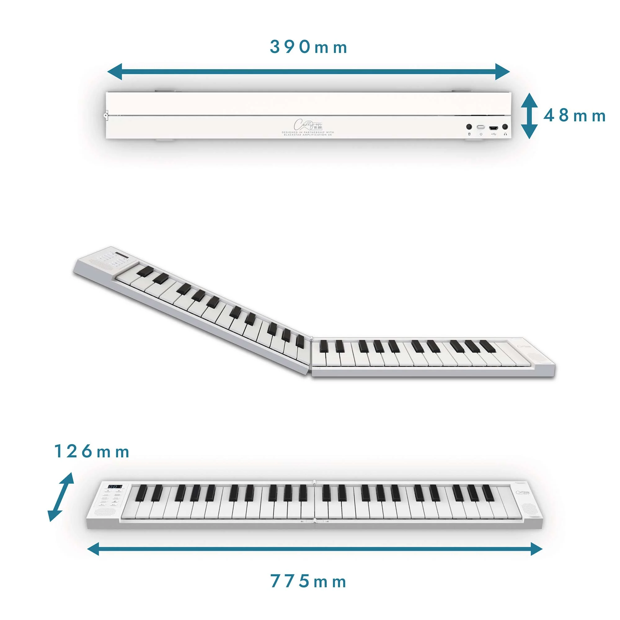 Carry-On 49 Key Touch Sensitive Folding Piano - Image 14