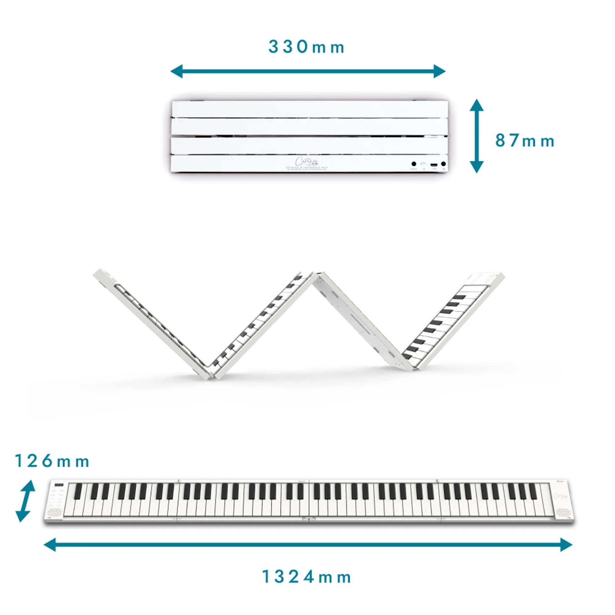 Carry-On 88 Key Touch Sensitive Folding Piano - Image 9