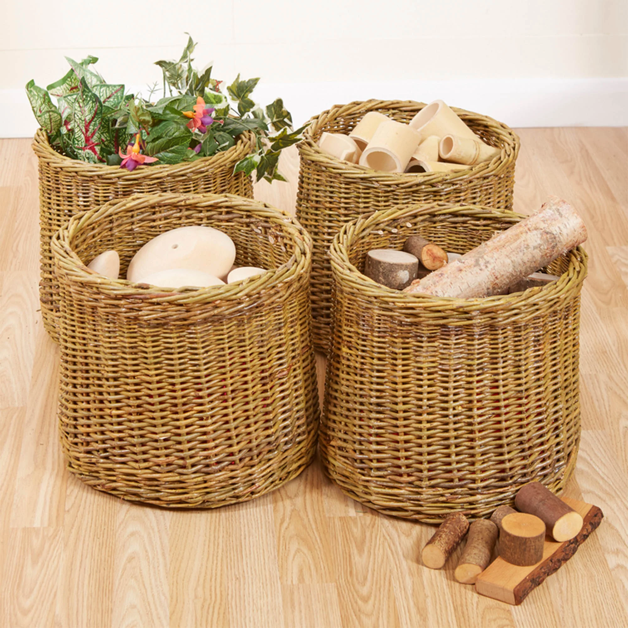 Cosy Super Strong Wicker Seat & Storage - Pack of 4 - Image 2