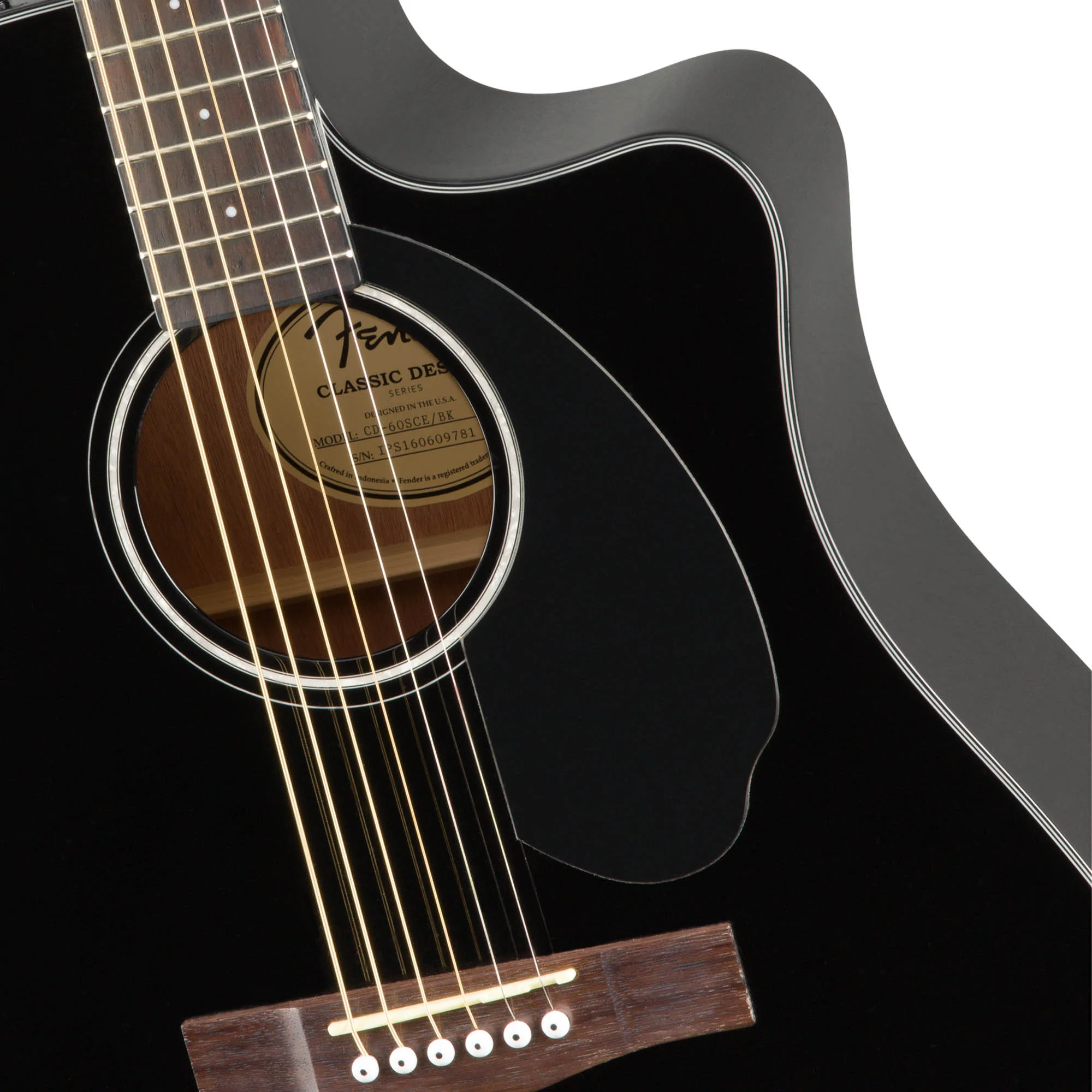 Fender CD-60SCE Dreadnought Electro-Acoustic Guitar - Image 5