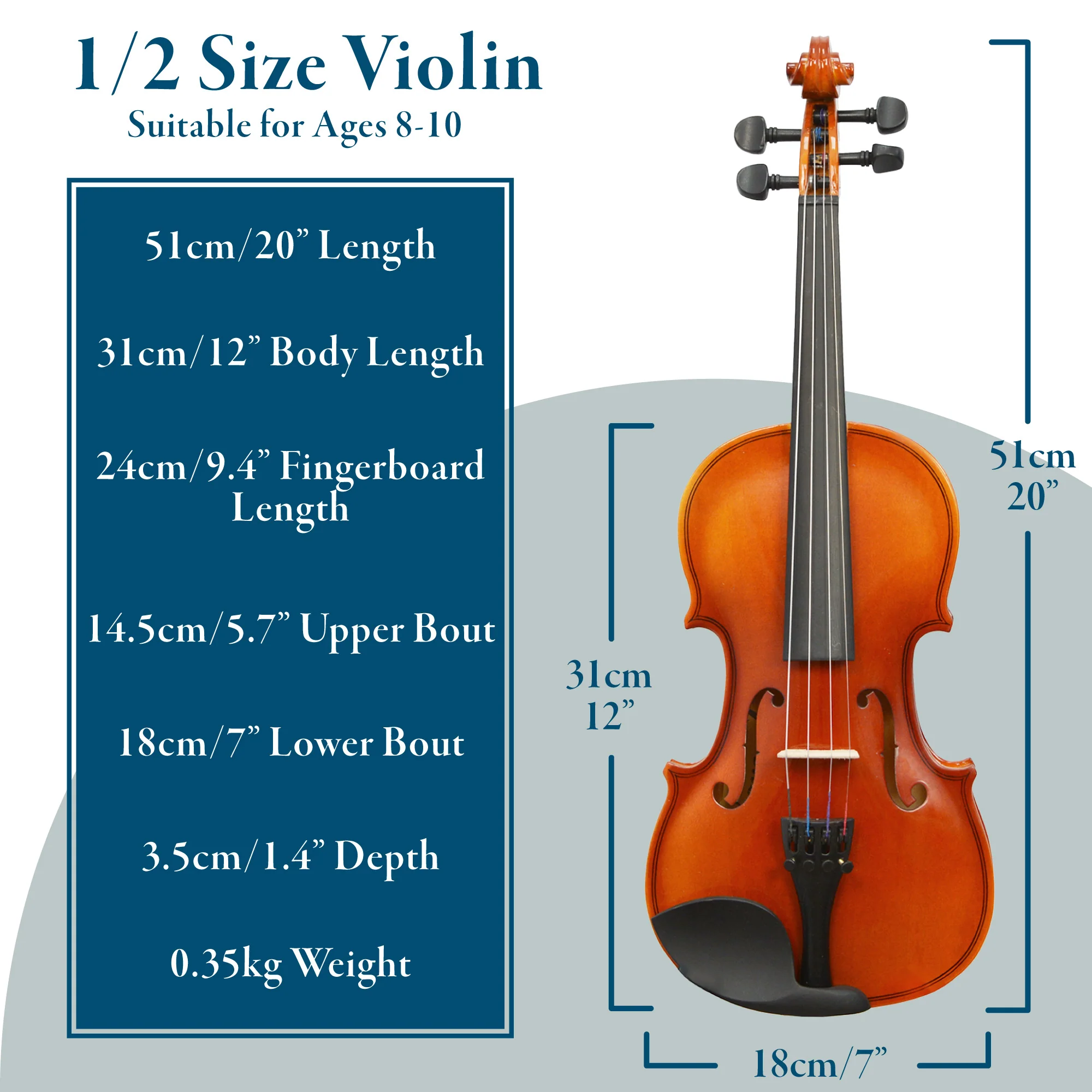 Forenza Uno Series 1/2 Size Violin Outfit - Image 2