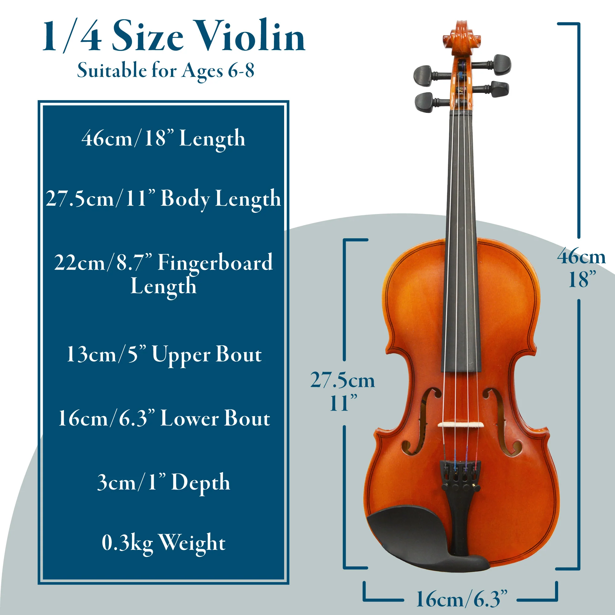 Forenza Uno Series 1/4 Size Violin Outfit - Image 2
