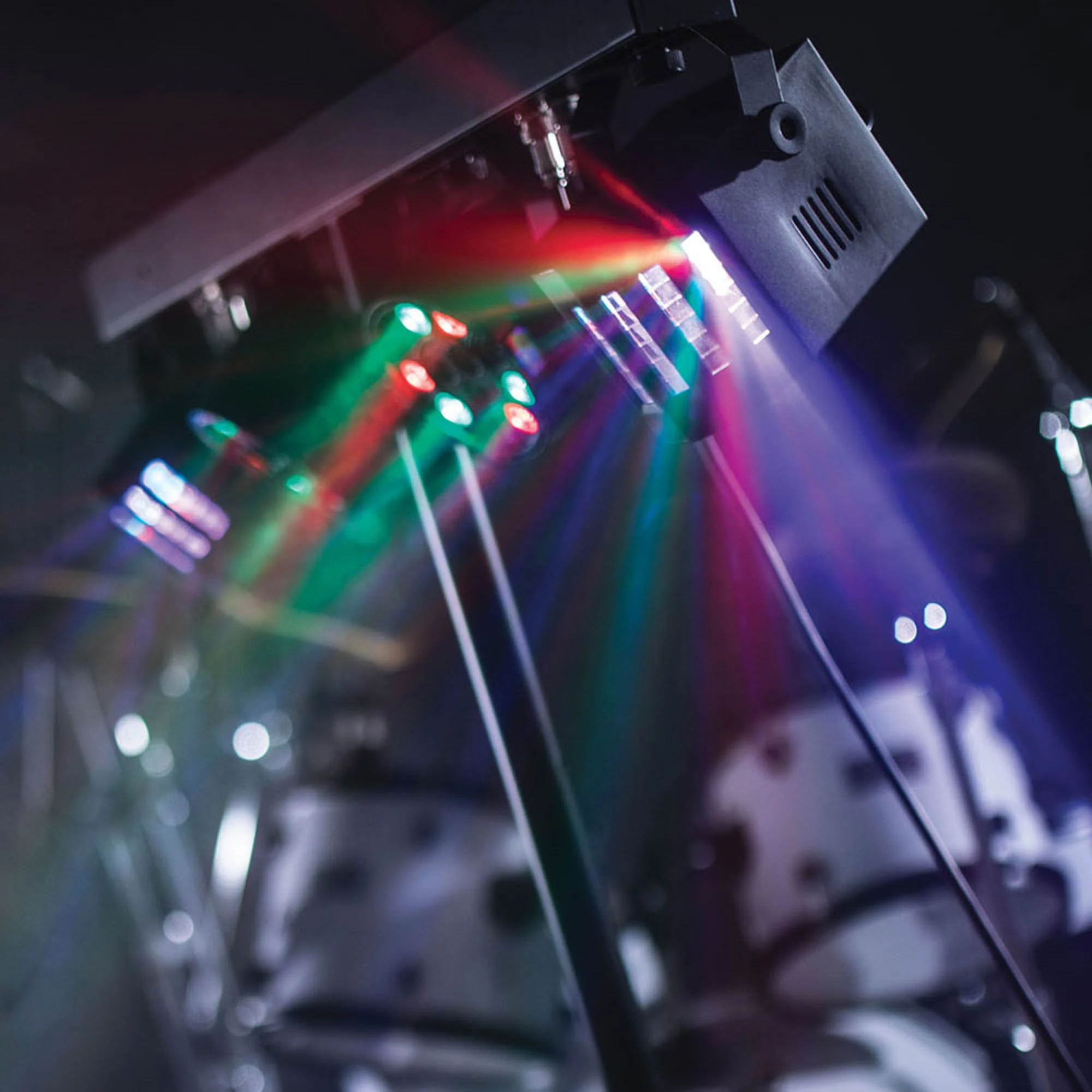 QTX Portable DJ Lighting Kit with Wash Lights, Derby Effects and Stand - Image 5