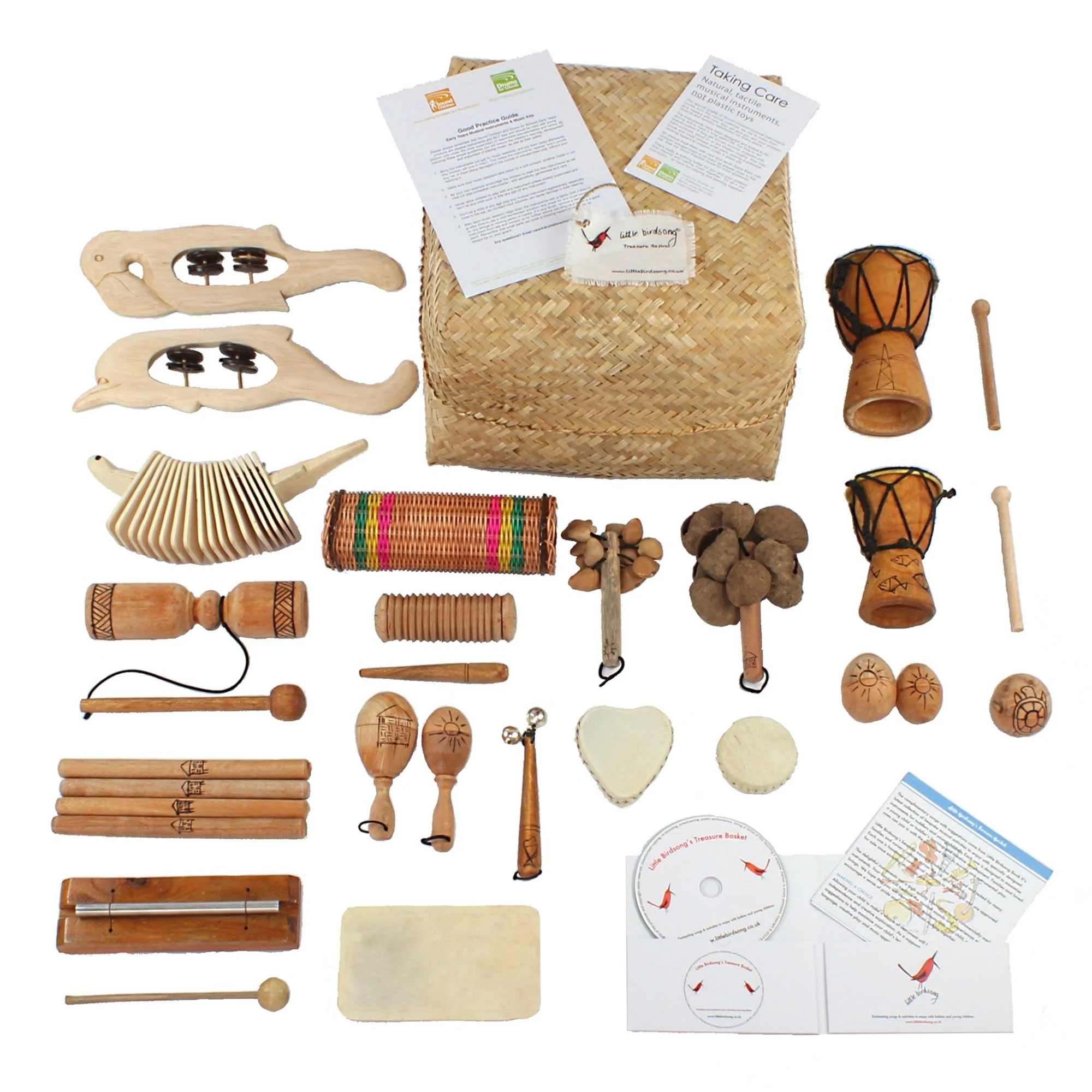 Little Birdsong Treasure Percussion Basket - 22 Instruments - Image 2