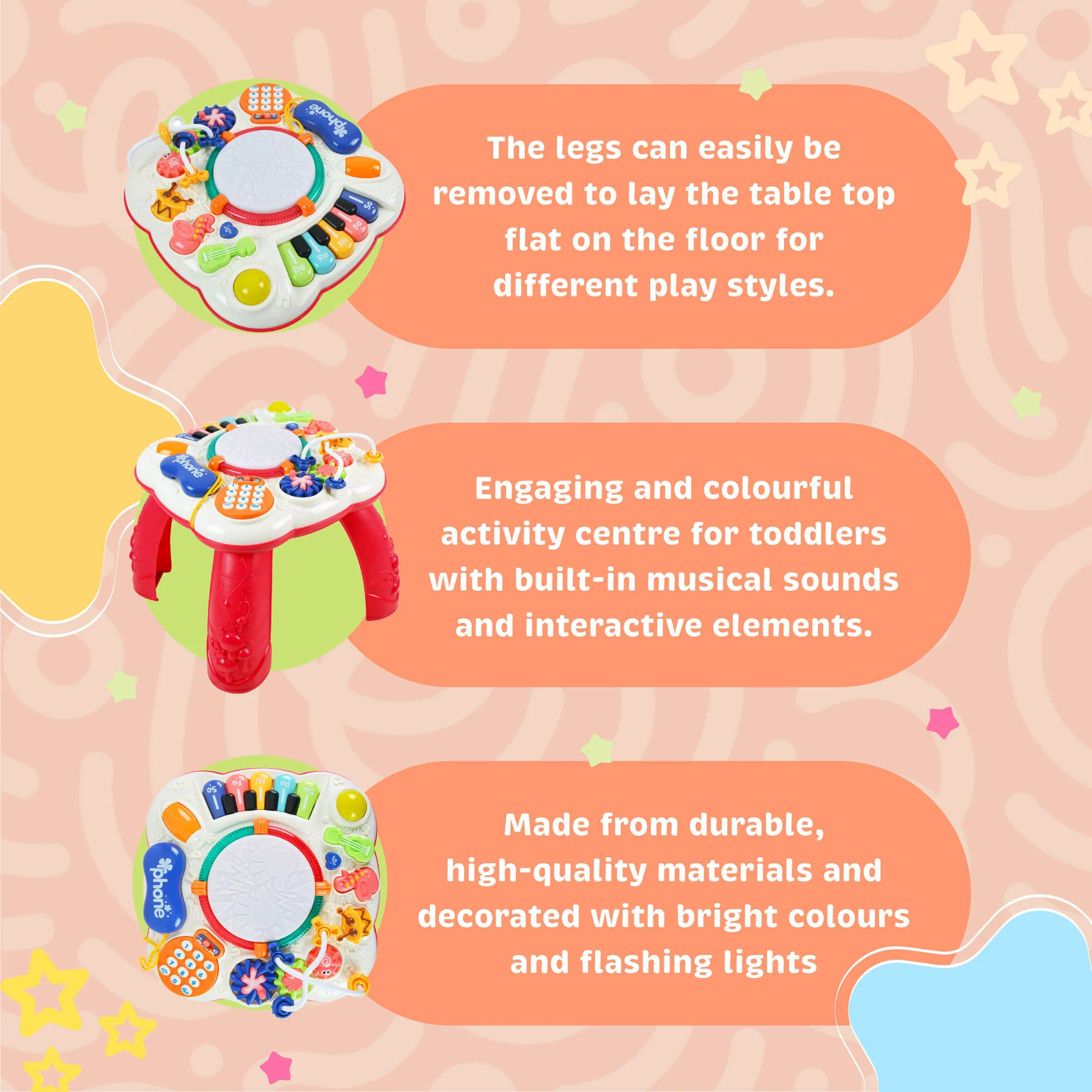 Little Star Musical Fun Activity Table - Image 3
