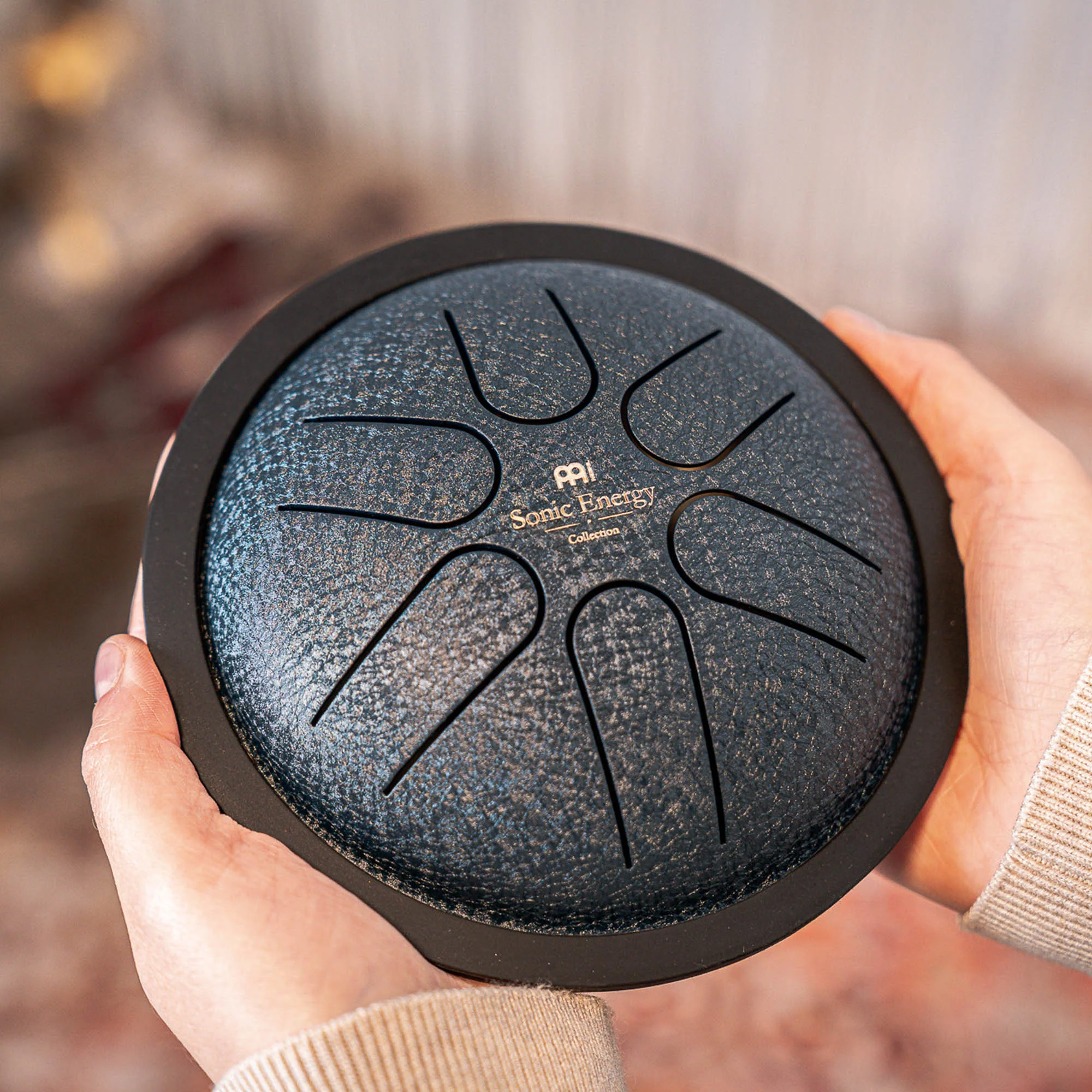 Meinl Sonic Energy 6 inch Mini Steel Tongue Drum in A Major - Navy Blue - Image 3
