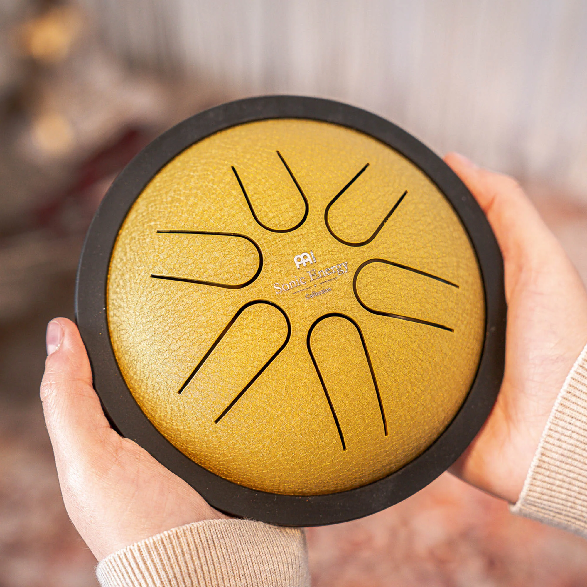 Meinl Sonic Energy 6 inch Mini Steel Tongue Drum in B Major - Gold - Image 3