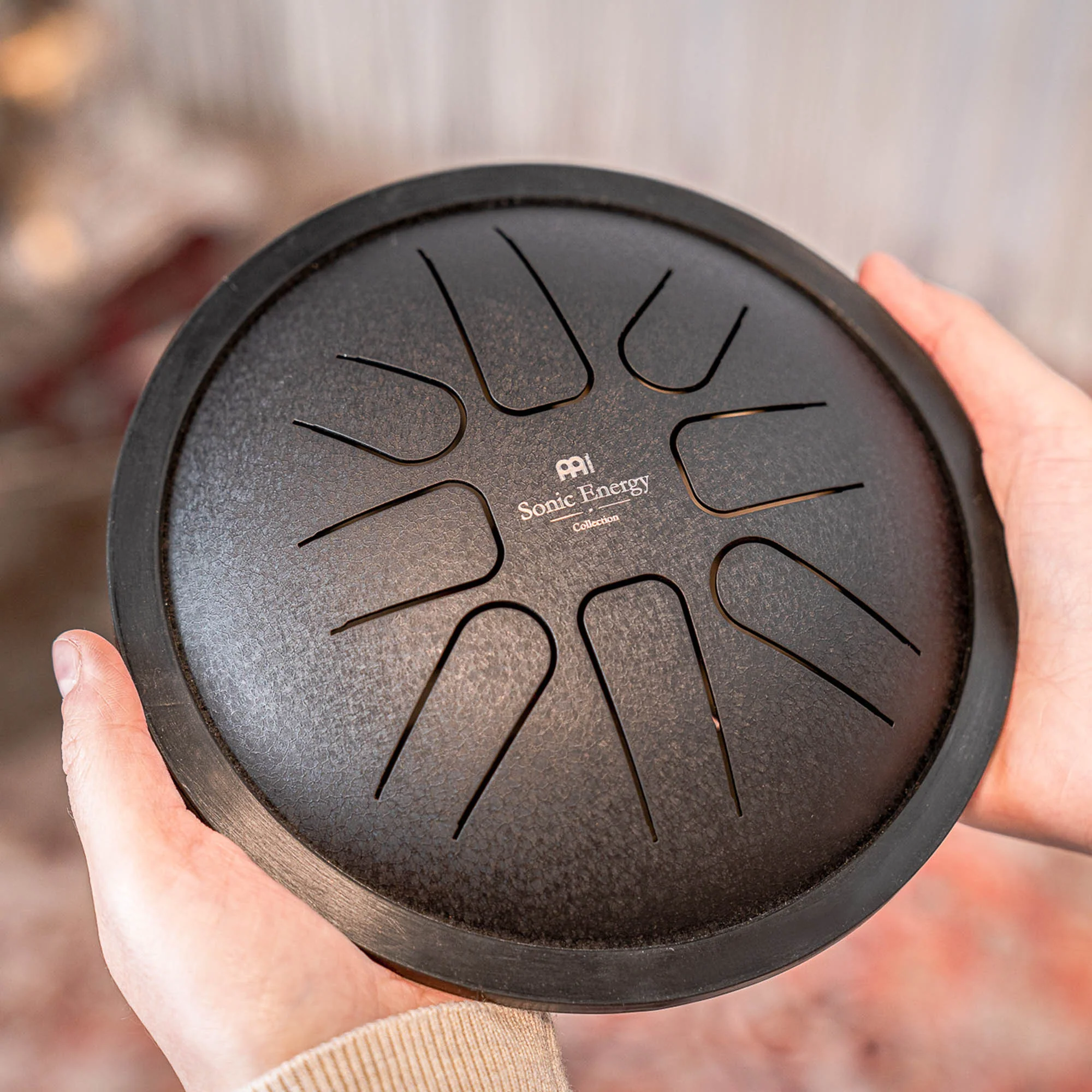 Meinl Sonic Energy 7 inch Small Steel Tongue Drum in F Minor - Black - Image 3