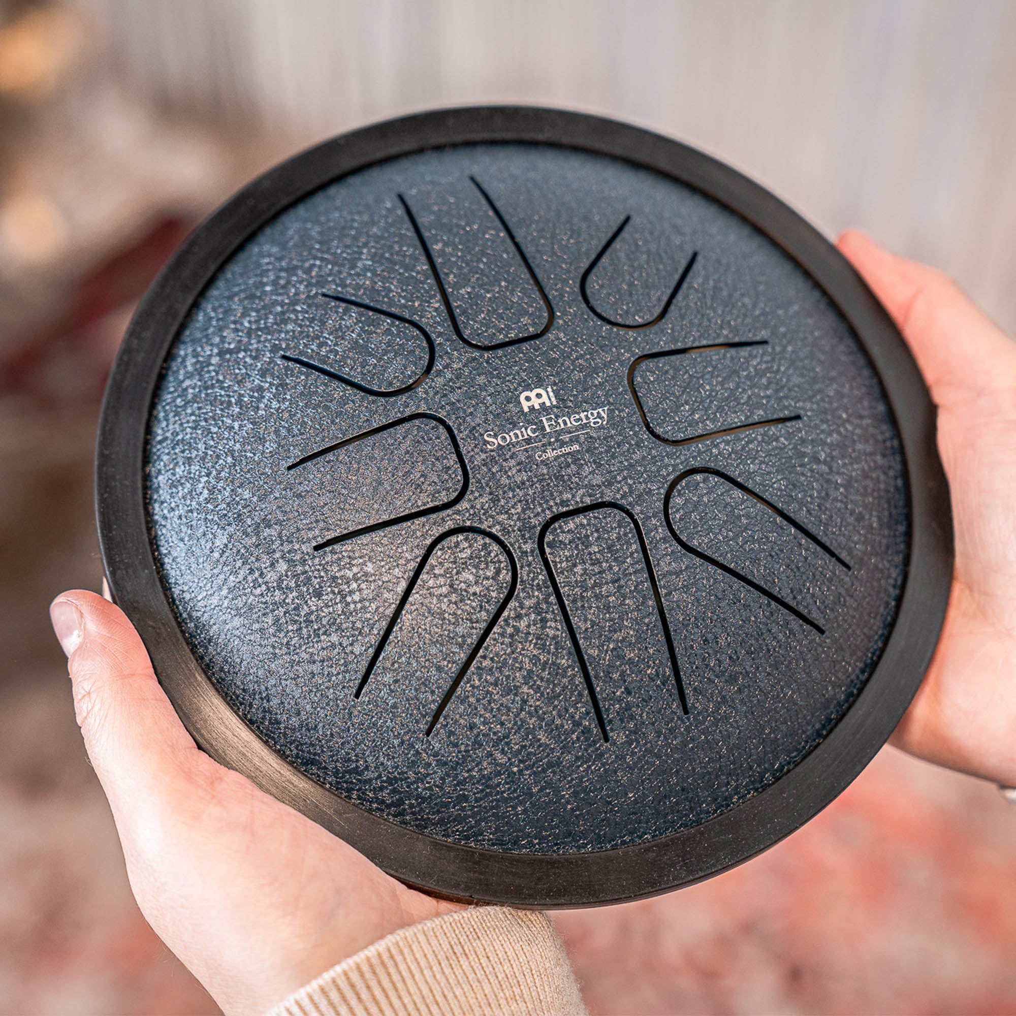 Meinl Sonic Energy 7 inch Small Steel Tongue Drum in G Minor - Navy Blue - Image 6