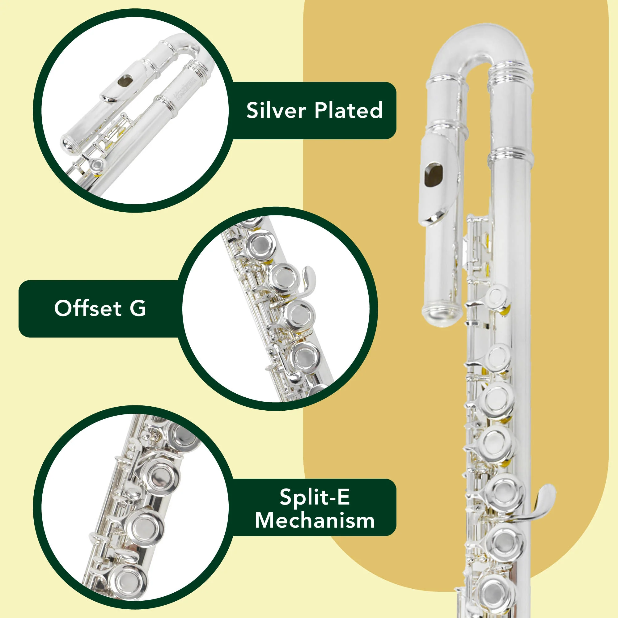 Montreux Student Curved Head Flute - Image 4