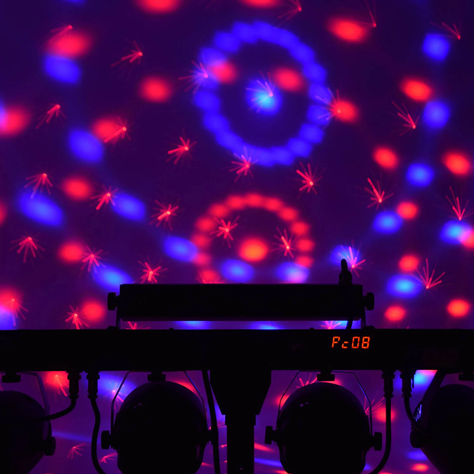QTX Multi-Effect DJ Light Bar with Wash Lights, Ball Effect, Laser, UV and Strobe on Stand - Image 4