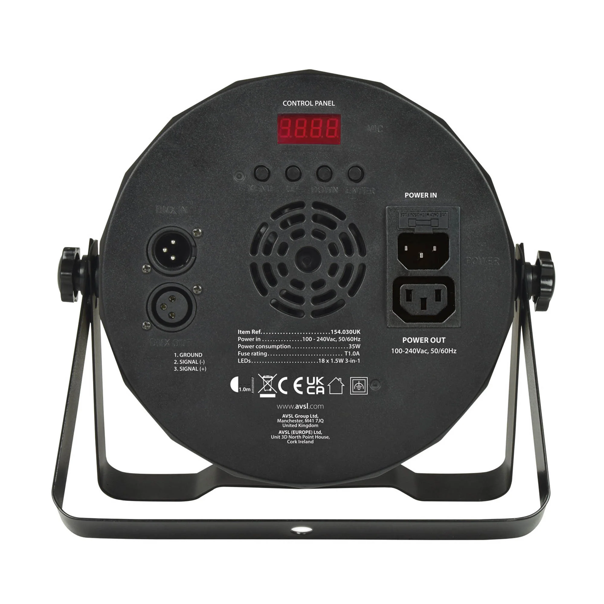 QTX PAR-100 3-in-1 LED RGB Stage Wash Light - Image 3