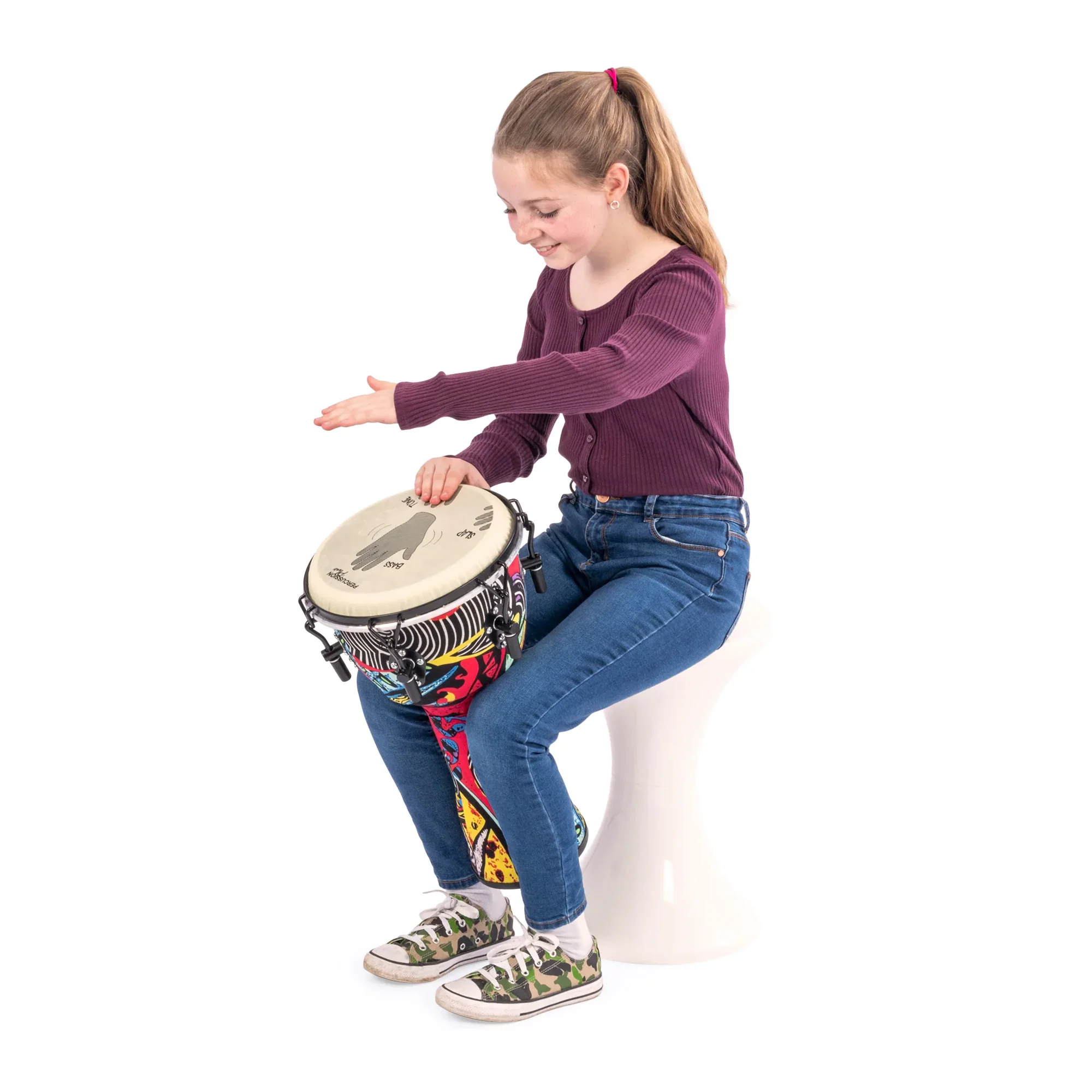 Percussion Plus Slap Djembe - Mechanically Tuned - Image 21