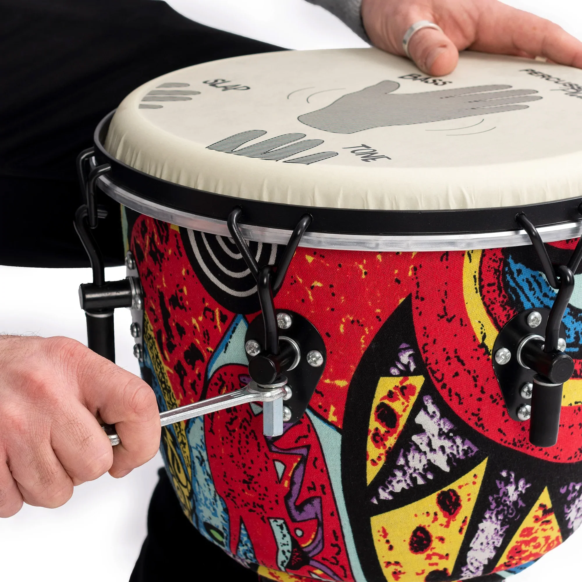 Percussion Plus Slap Djembe - Mechanically Tuned - Image 22