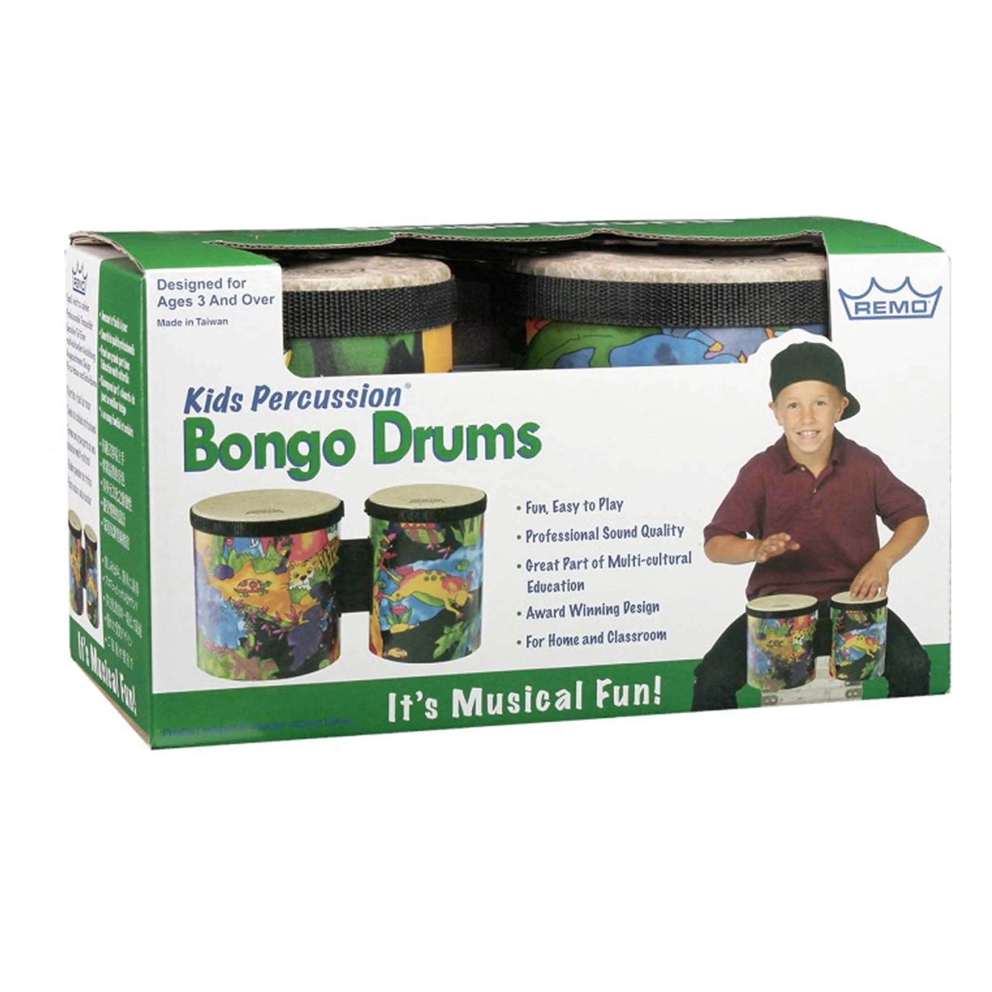Remo World Kids Percussion Bongo Drums - Image 2