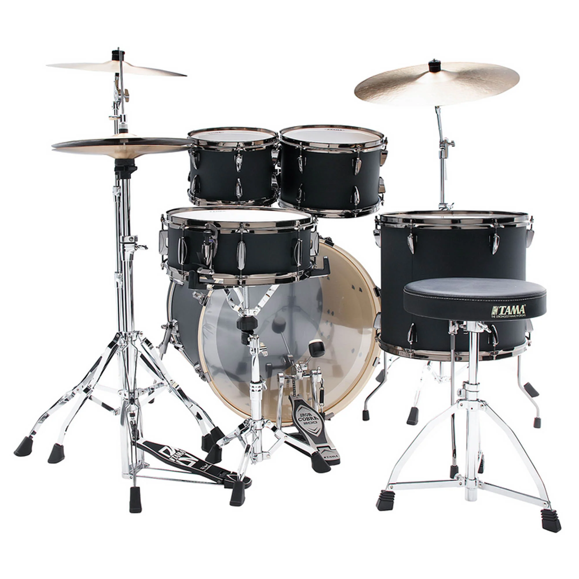 Tama Imperialstar 20 Inch 5 Piece Drum Kit - Blacked Out Black - Image 3