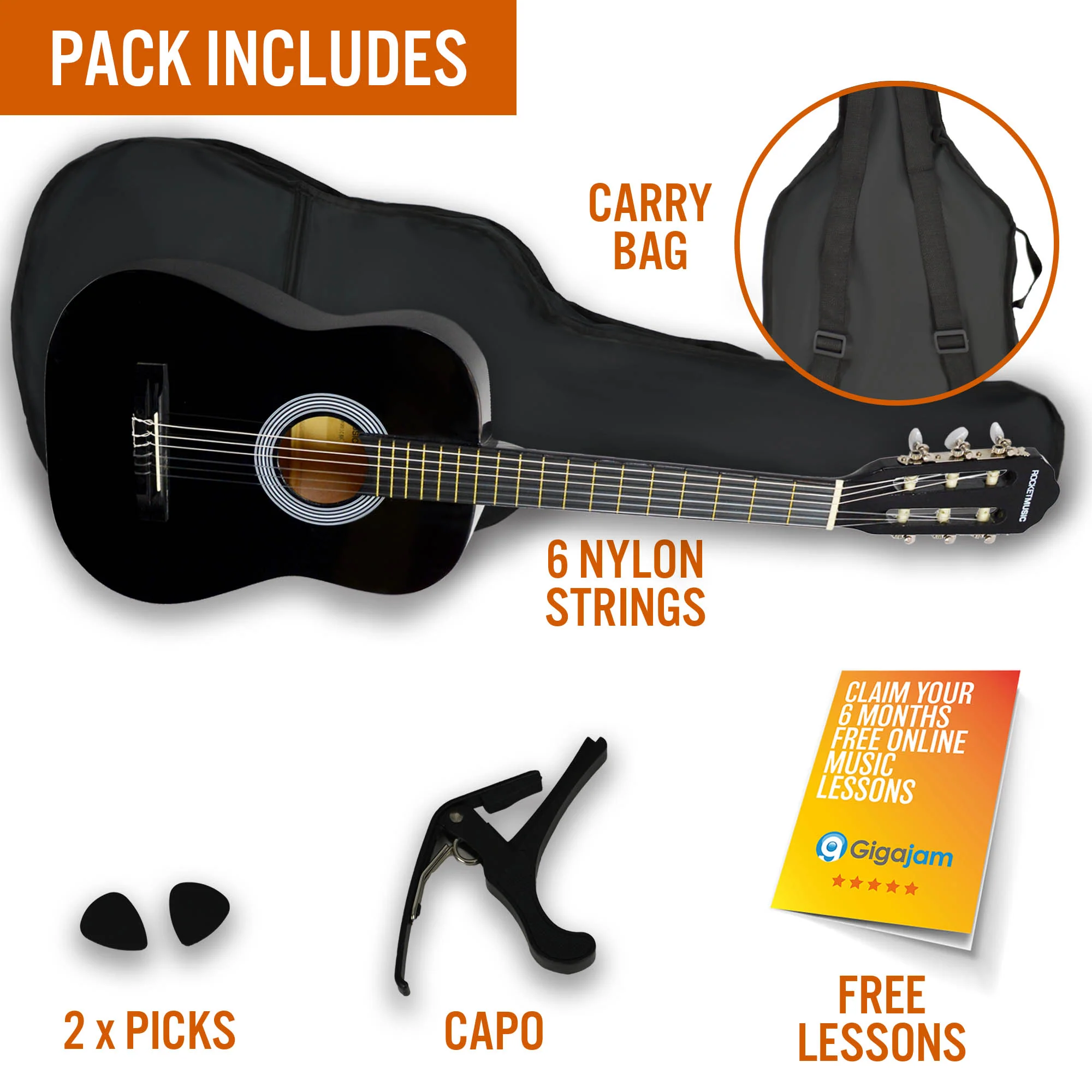 XF 3/4 Size Classical Guitar Pack - Image 10