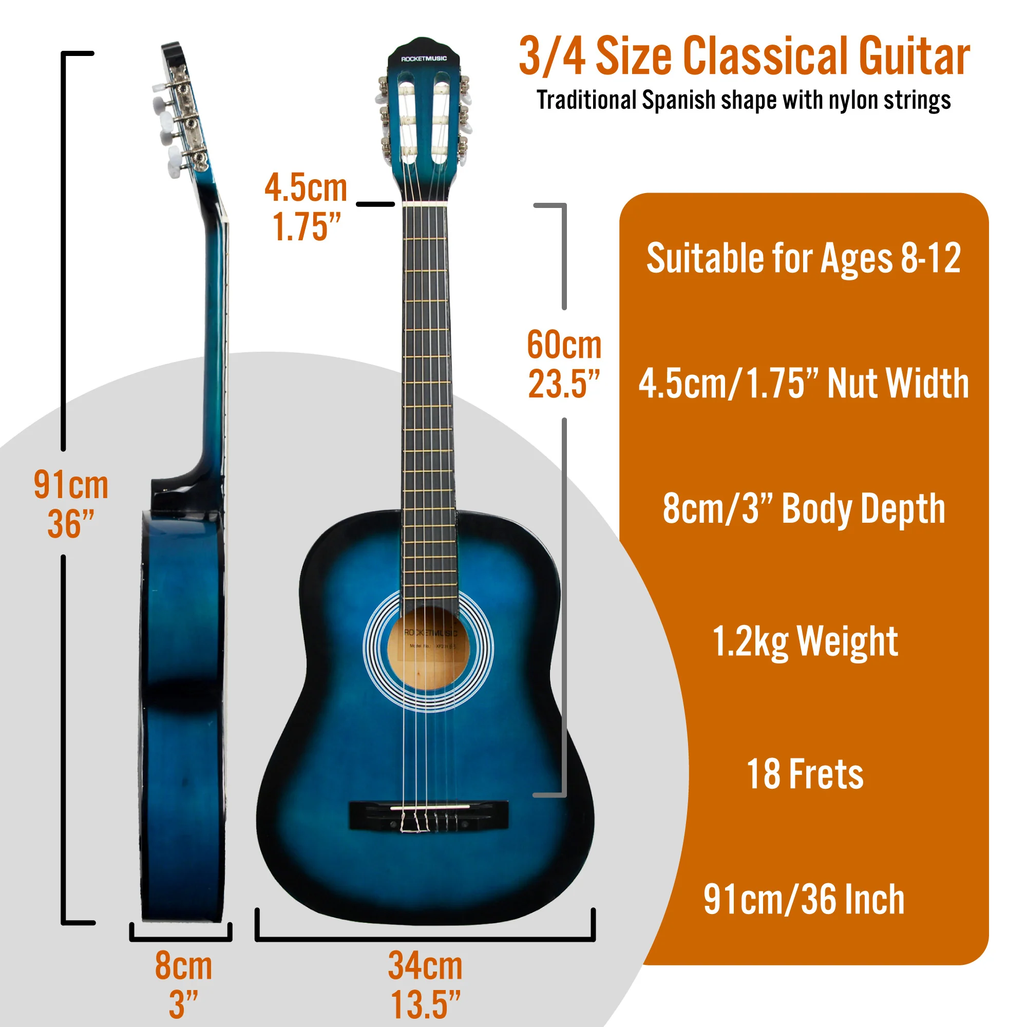 XF 3/4 Size Classical Guitar Pack - Image 14