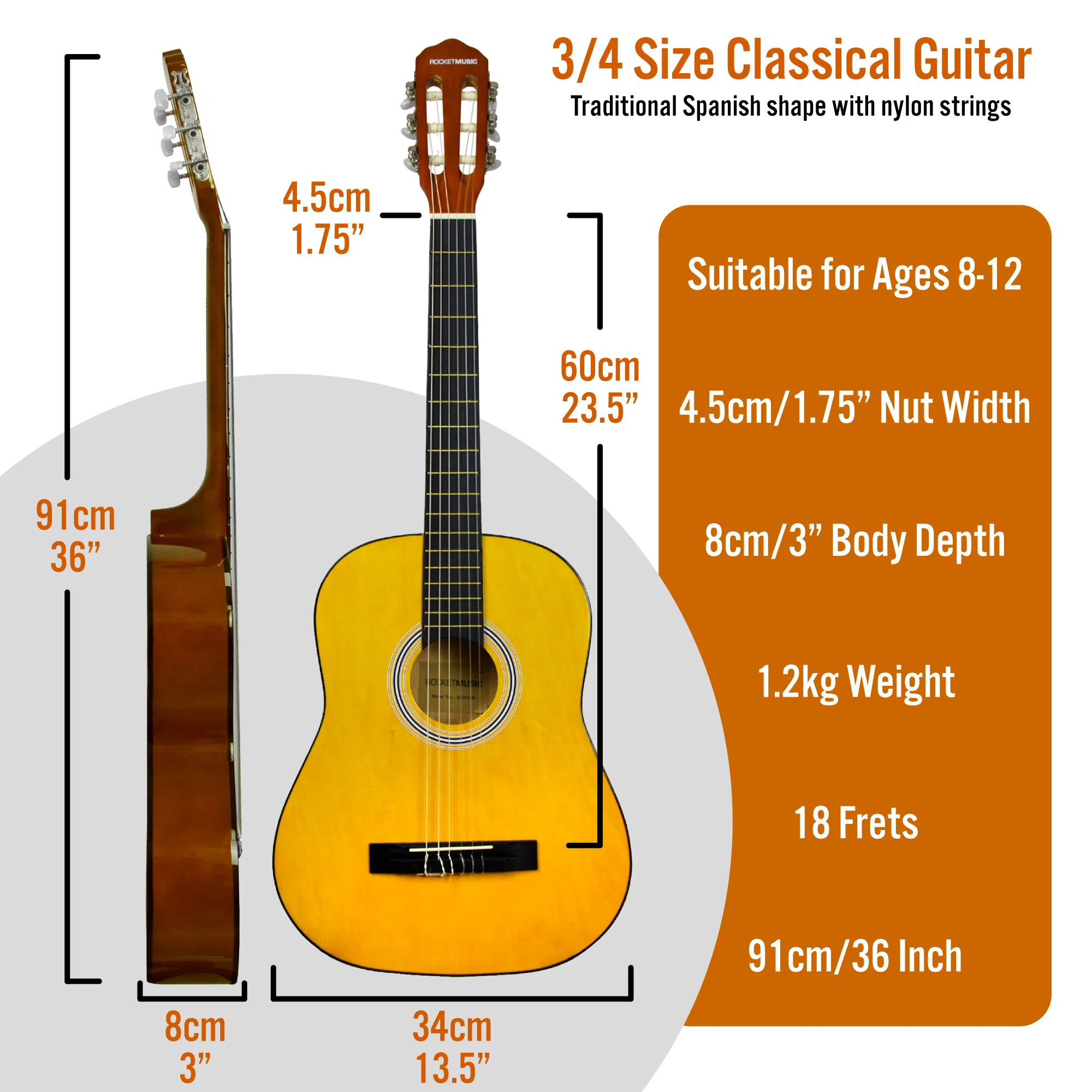 XF 3/4 Size Classical Guitar Pack - Image 4