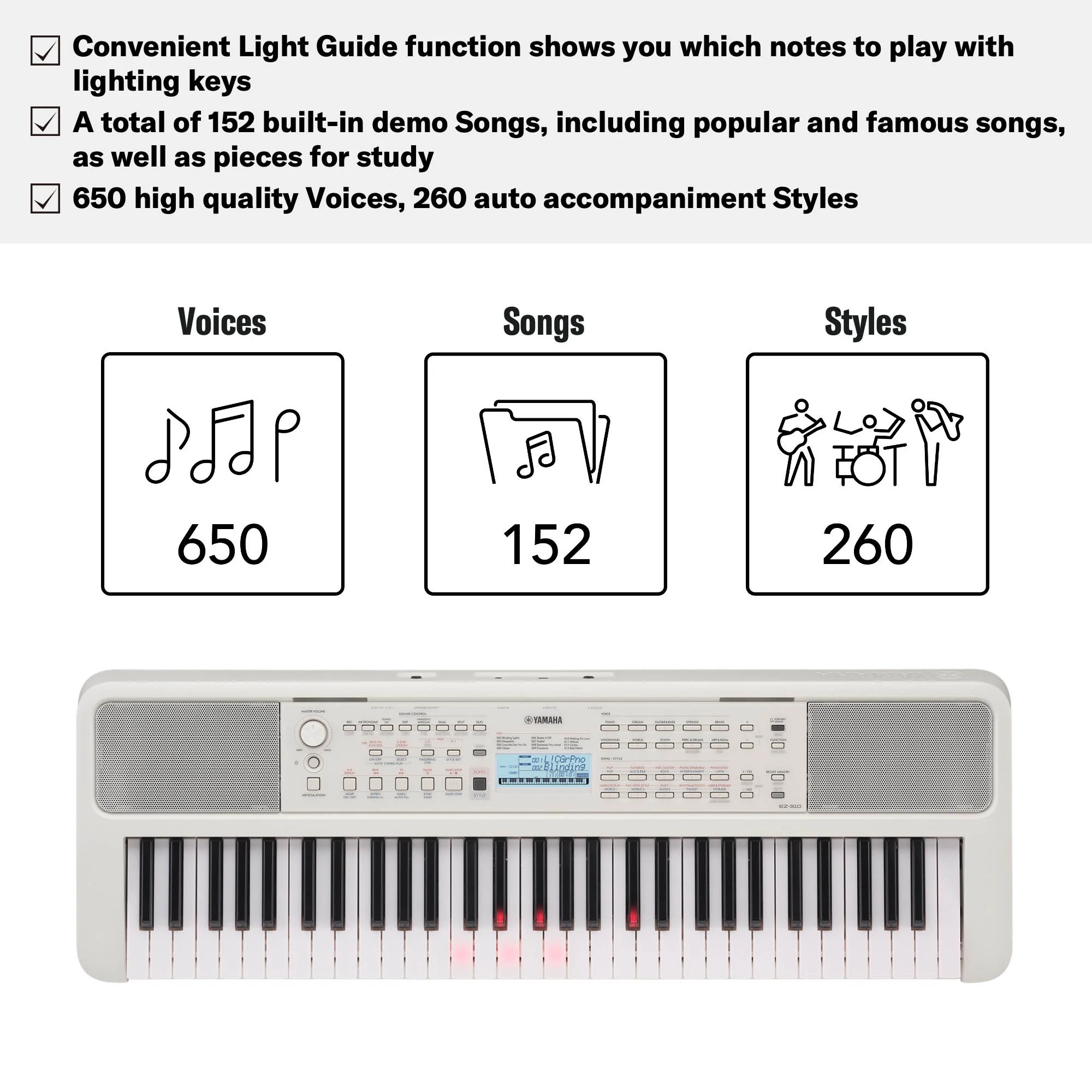 Yamaha EZ310 Light Up Keyboard - Image 5
